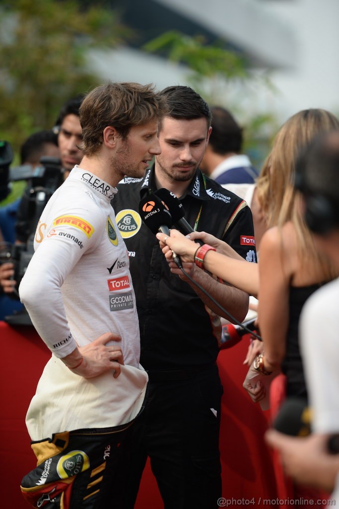GP INDIA, 26.10.2013- Qualifiche: Romain Grosjean (FRA) Lotus F1 Team E21 