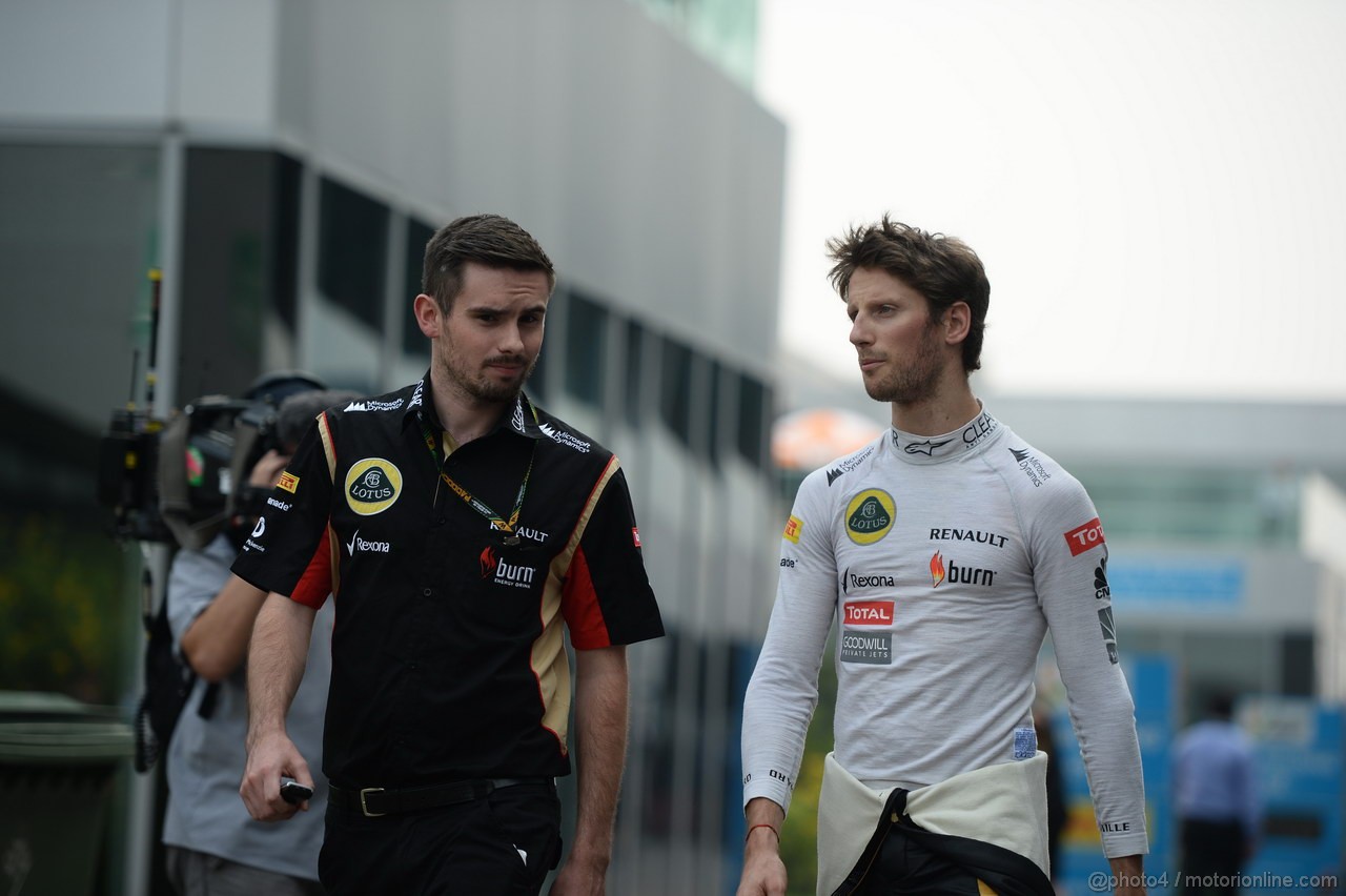 GP INDIA, 26.10.2013- Qualifiche: Romain Grosjean (FRA) Lotus F1 Team E21 