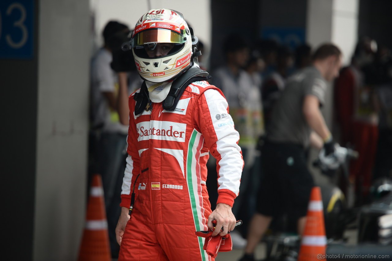 GP INDIA, 26.10.2013- Qualifiche: Fernando Alonso (ESP) Ferrari F138 