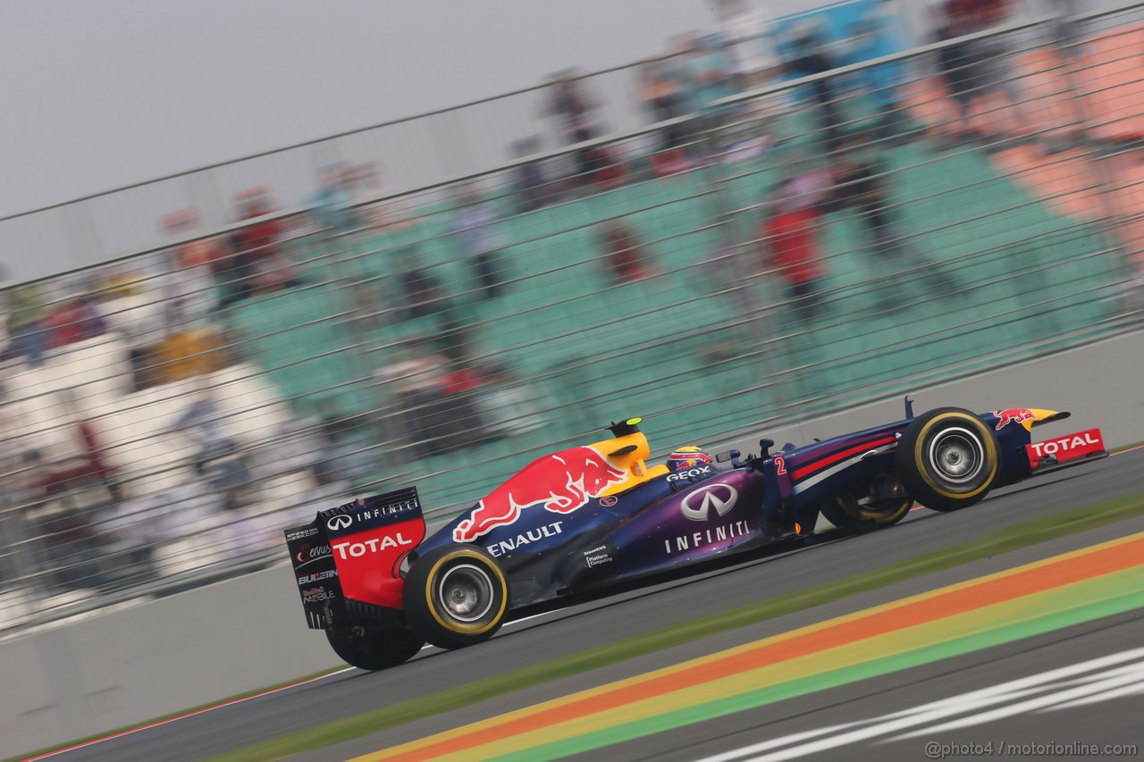 GP INDIA, 26.10.2013- Qualifiche: Mark Webber (AUS) Red Bull Racing RB9 