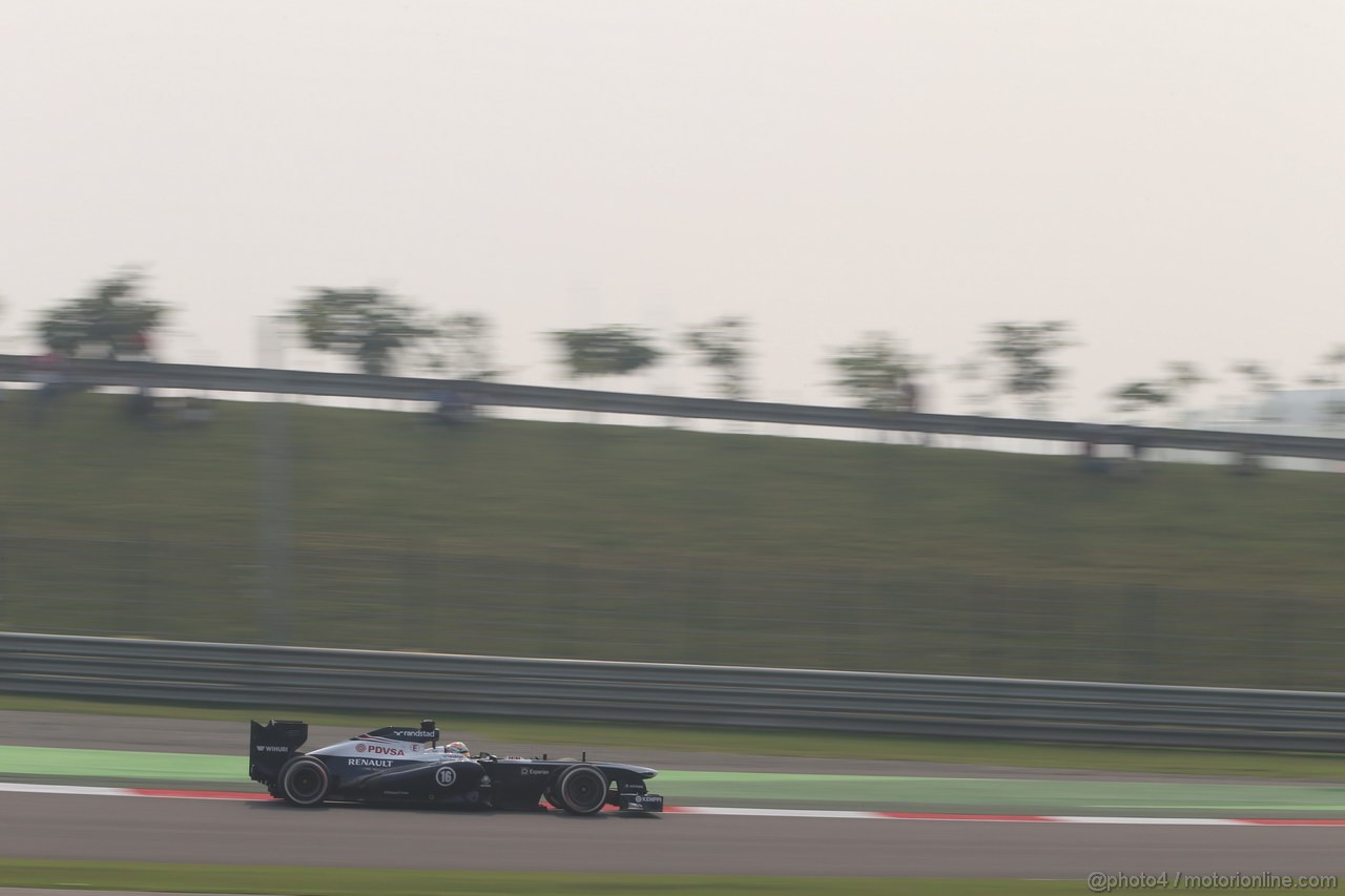 GP INDIA, 26.10.2013- Qualifiche: Pastor Maldonado (VEN) Williams F1 Team FW35 