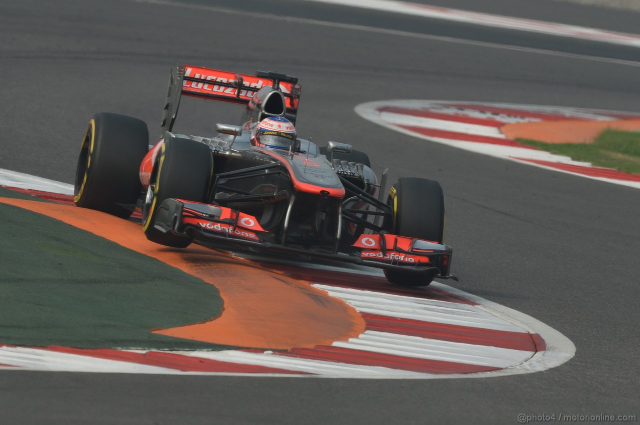 GP INDIA, 26.10.2013- Qualifiche: Jenson Button (GBR) McLaren Mercedes MP4-28 