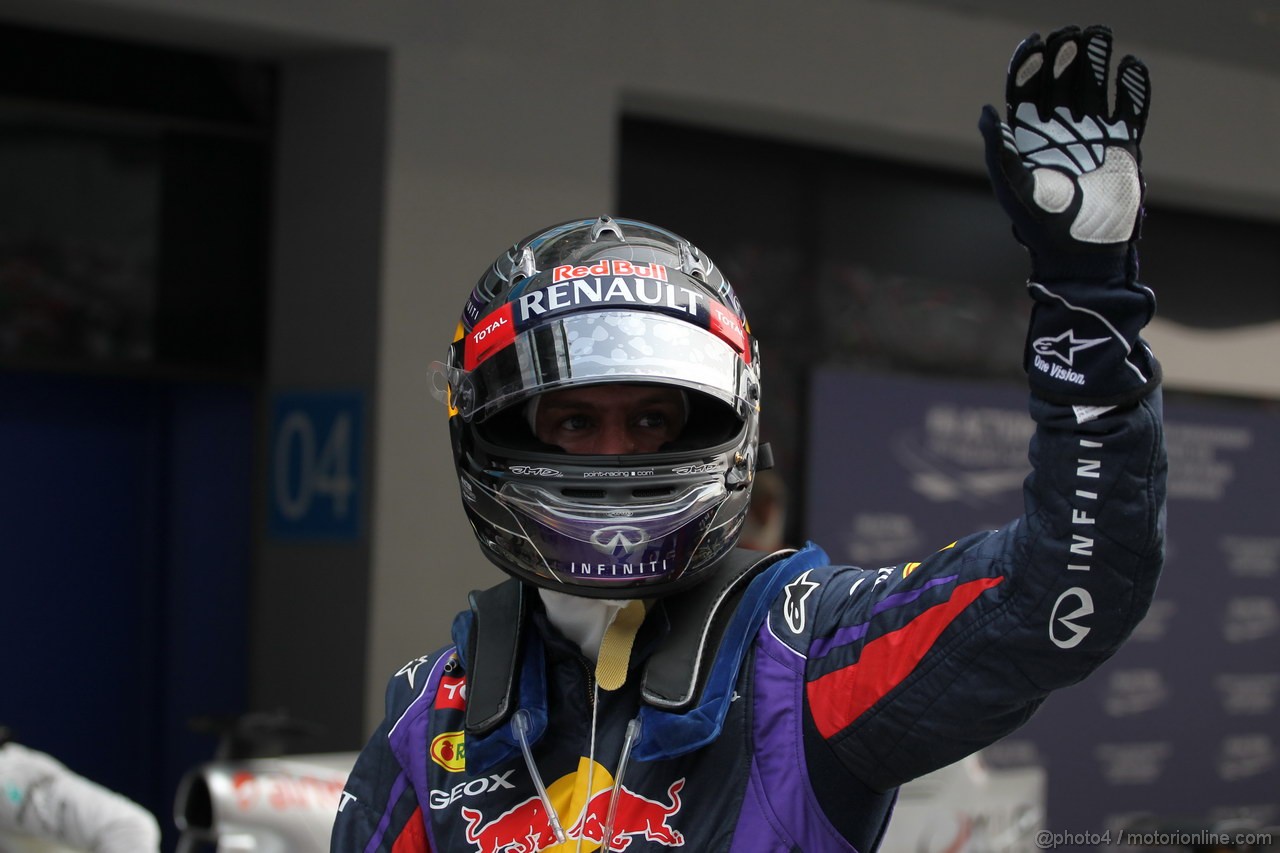 GP INDIA, 26.10.2013- Qualifiche: Sebastian Vettel (GER) Red Bull Racing RB9 (pole position)
