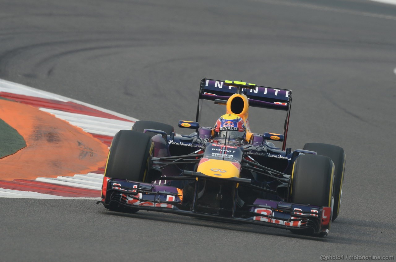 GP INDIA, 26.10.2013- Qualifiche: Mark Webber (AUS) Red Bull Racing RB9 