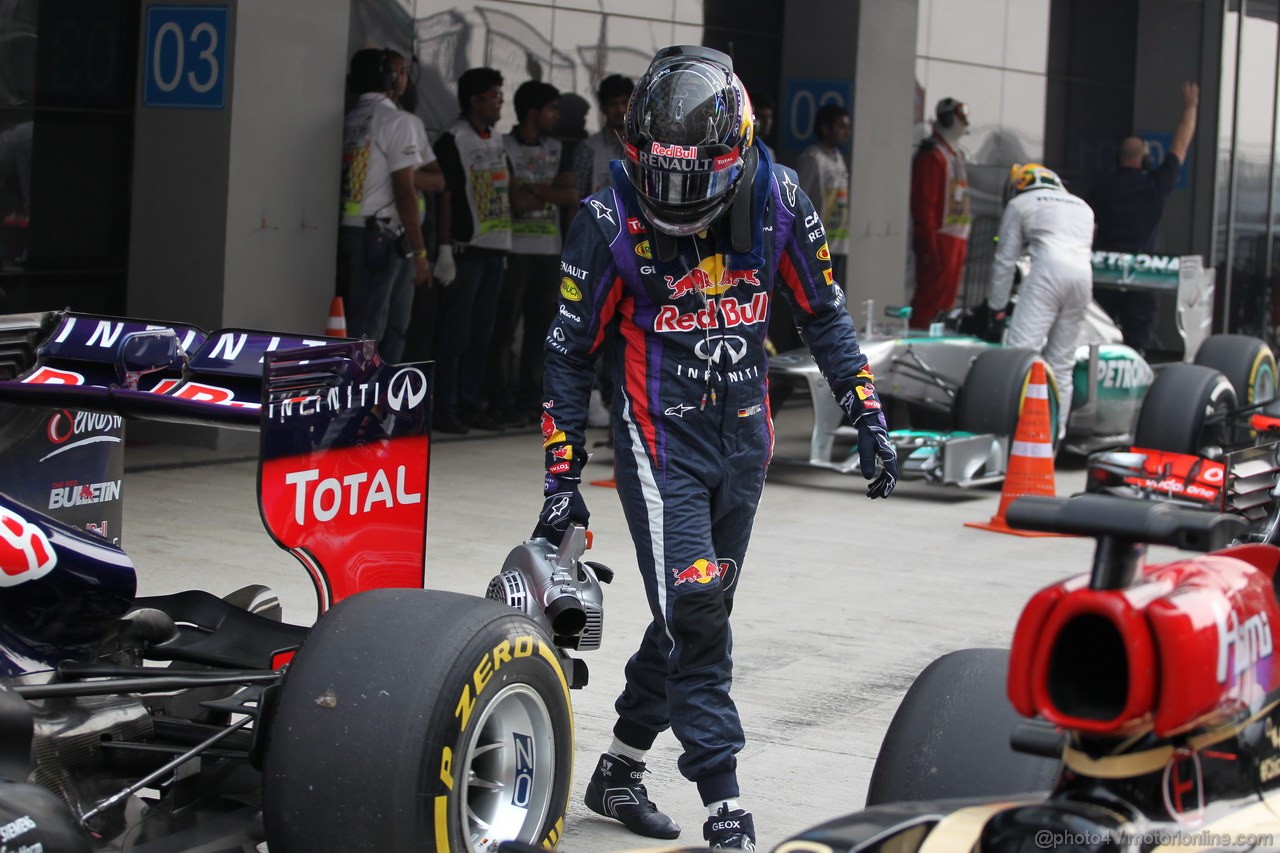 GP INDIA, 26.10.2013- Qualifiche: Sebastian Vettel (GER) Red Bull Racing RB9 (pole position)