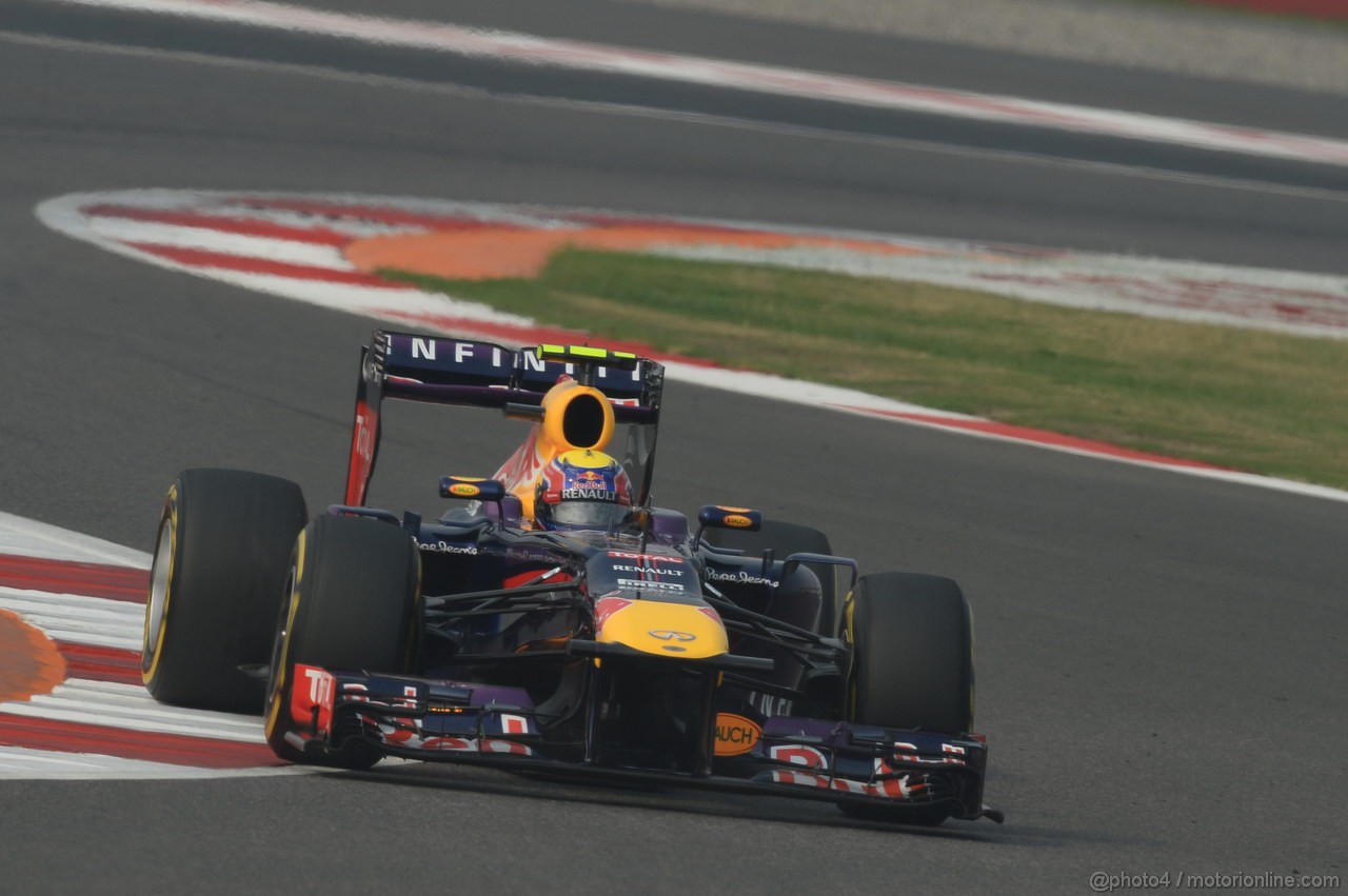 GP INDIA, 26.10.2013- Qualifiche: Mark Webber (AUS) Red Bull Racing RB9 