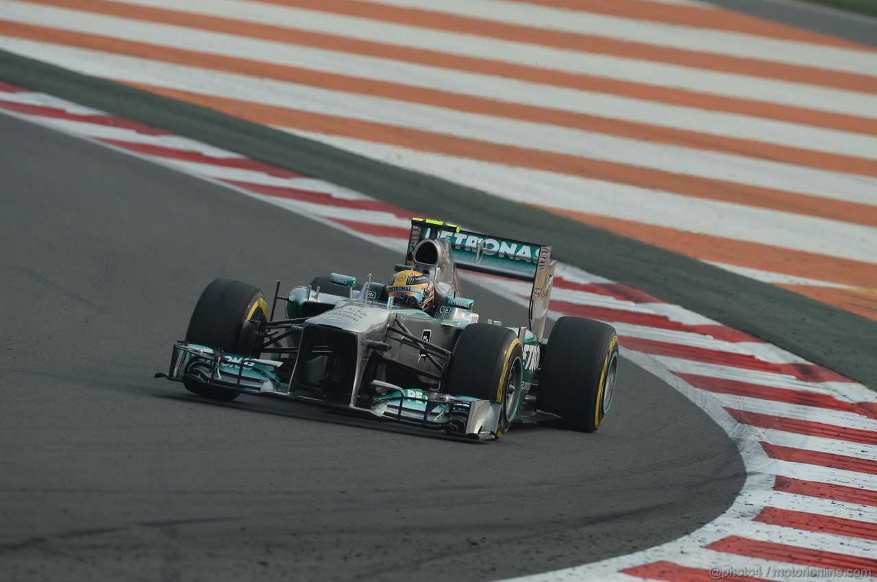 GP INDIA, 26.10.2013- Qualifiche: Lewis Hamilton (GBR) Mercedes AMG F1 W04 