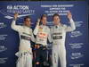 GP INDIA, 26.10.2013- Qualifiche: Sebastian Vettel (GER) Red Bull Racing RB9 (pole position), Nico Rosberg (GER) Mercedes AMG F1 W04 (secondo) e Lewis Hamilton (GBR) Mercedes AMG F1 W04 (terzo)