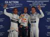 GP INDIA, 26.10.2013- Qualifiche: Sebastian Vettel (GER) Red Bull Racing RB9 (pole position), Nico Rosberg (GER) Mercedes AMG F1 W04 (secondo) e Lewis Hamilton (GBR) Mercedes AMG F1 W04 (terzo)