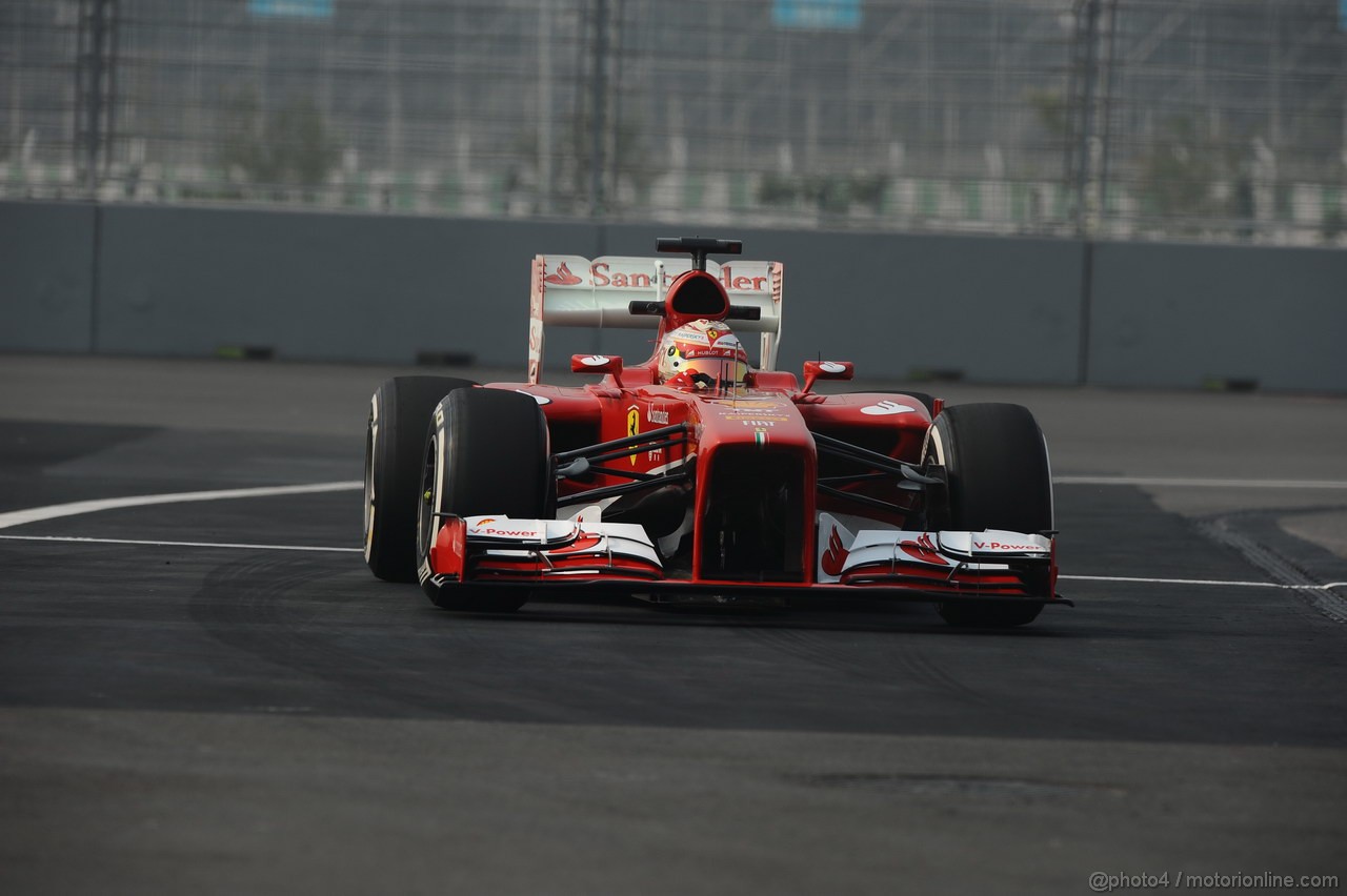 GP INDIA, 25.10.2013- Prove Libere 1: Fernando Alonso (ESP) Ferrari F138 