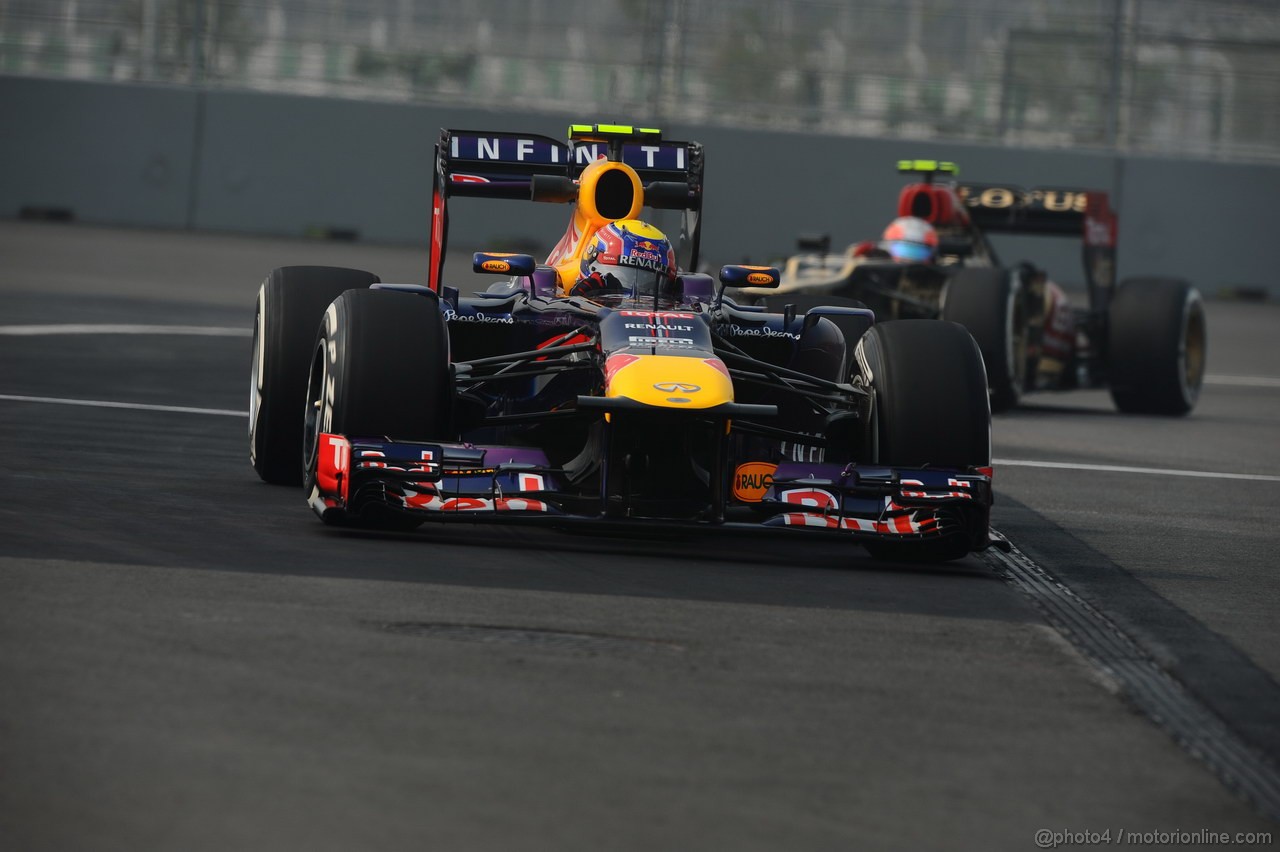 GP INDIA, 25.10.2013- Prove Libere 1: Mark Webber (AUS) Red Bull Racing RB9 