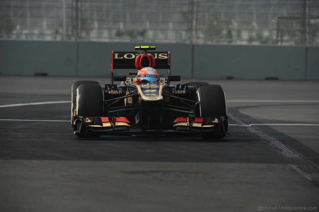 GP INDIA, 25.10.2013- Prove Libere 1: Romain Grosjean (FRA) Lotus F1 Team E21 