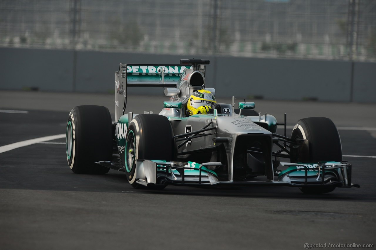 GP INDIA, 25.10.2013- Prove Libere 1: Nico Rosberg (GER) Mercedes AMG F1 W04 