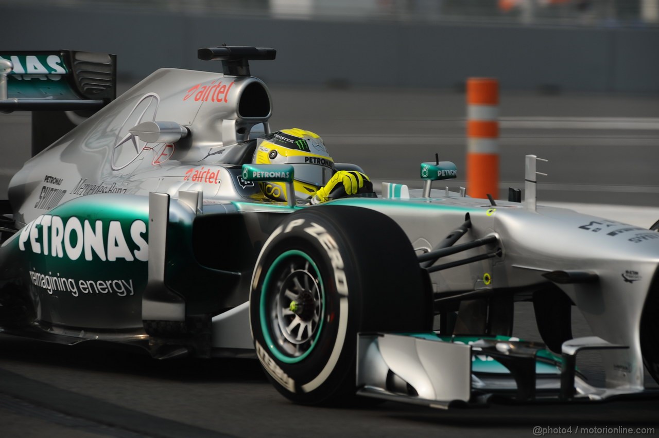 GP INDIA, 25.10.2013- Prove Libere 1: Nico Rosberg (GER) Mercedes AMG F1 W04 