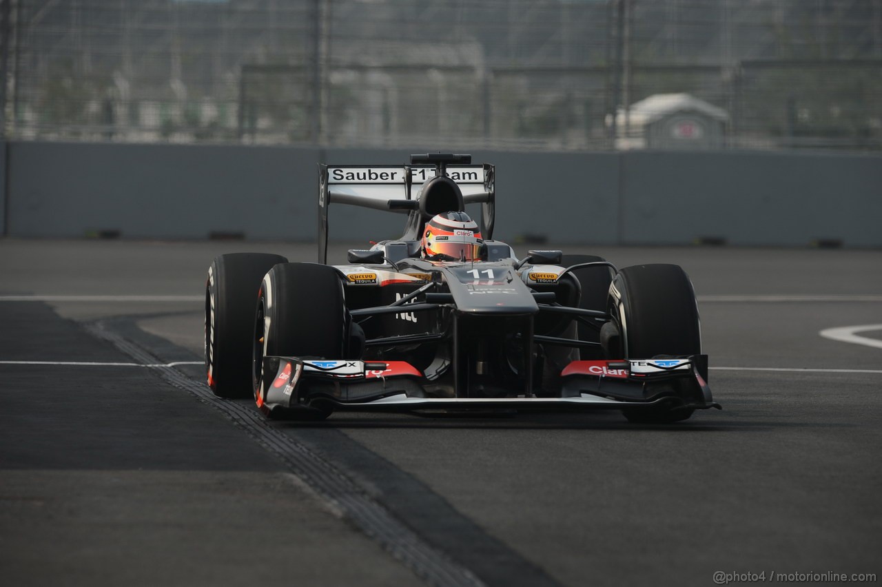 GP INDIA, 25.10.2013- Prove Libere 1: Nico Hulkenberg (GER) Sauber F1 Team C32 