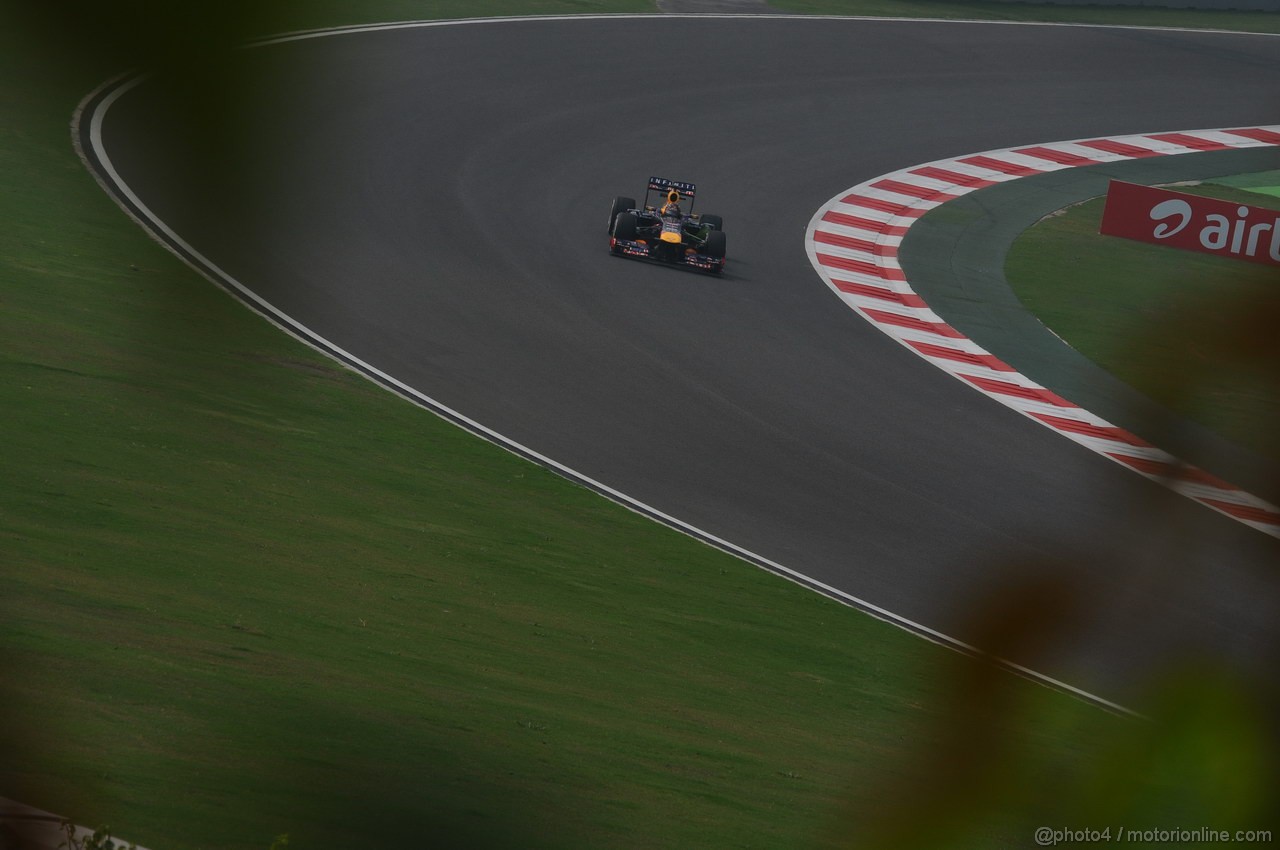 GP INDIA, 25.10.2013- Prove Libere 1: Sebastian Vettel (GER) Red Bull Racing RB9 