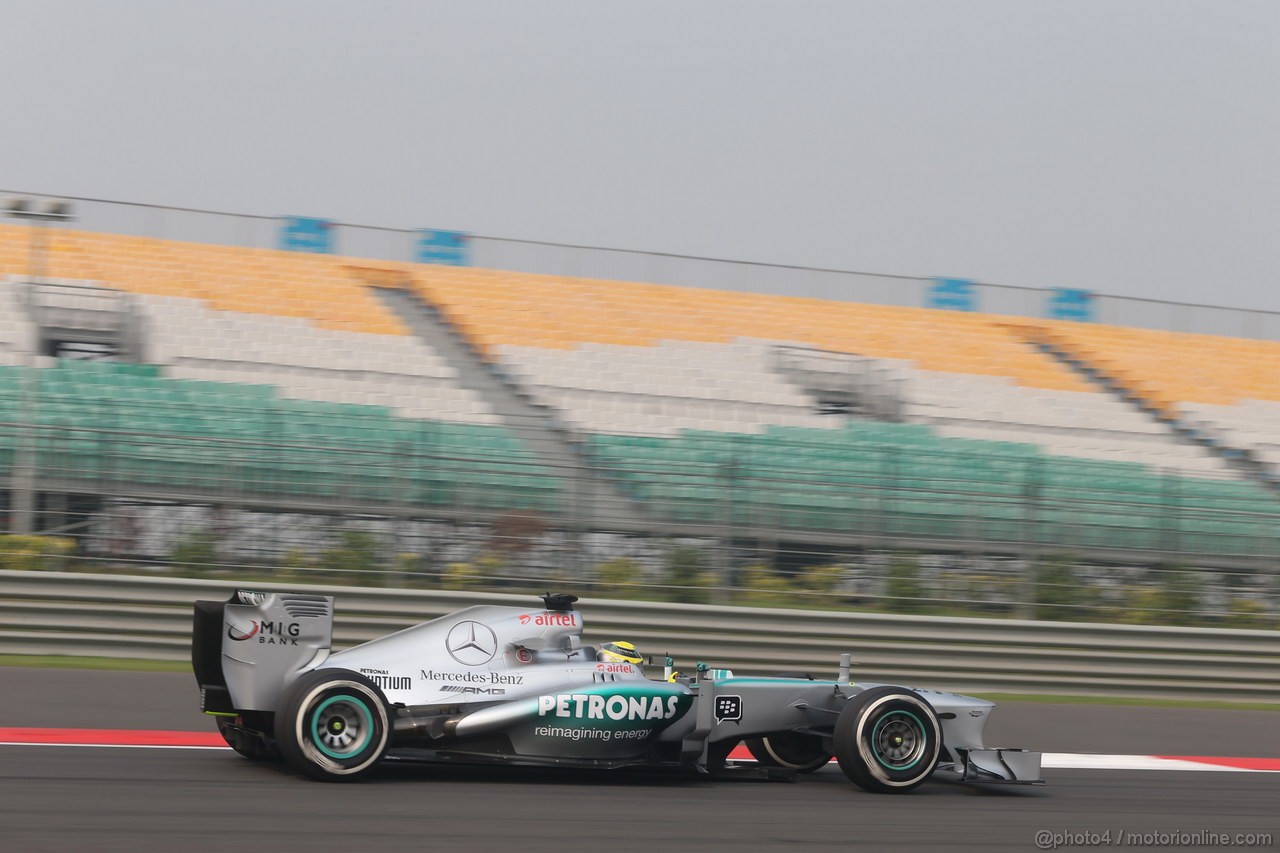 GP INDIA, 25.10.2013- Prove Libere 1: Nico Rosberg (GER) Mercedes AMG F1 W04 