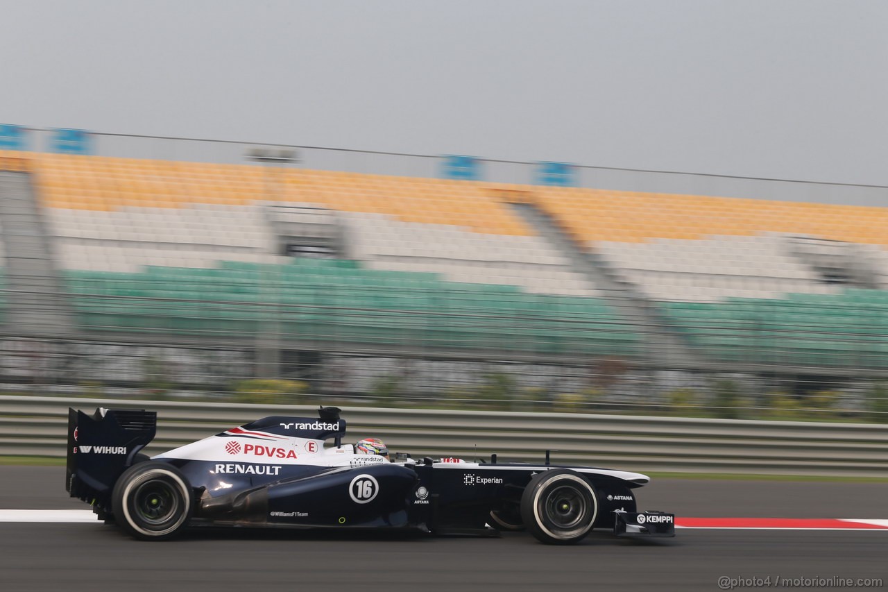 GP INDIA, 25.10.2013- Prove Libere 1: Pastor Maldonado (VEN) Williams F1 Team FW35 