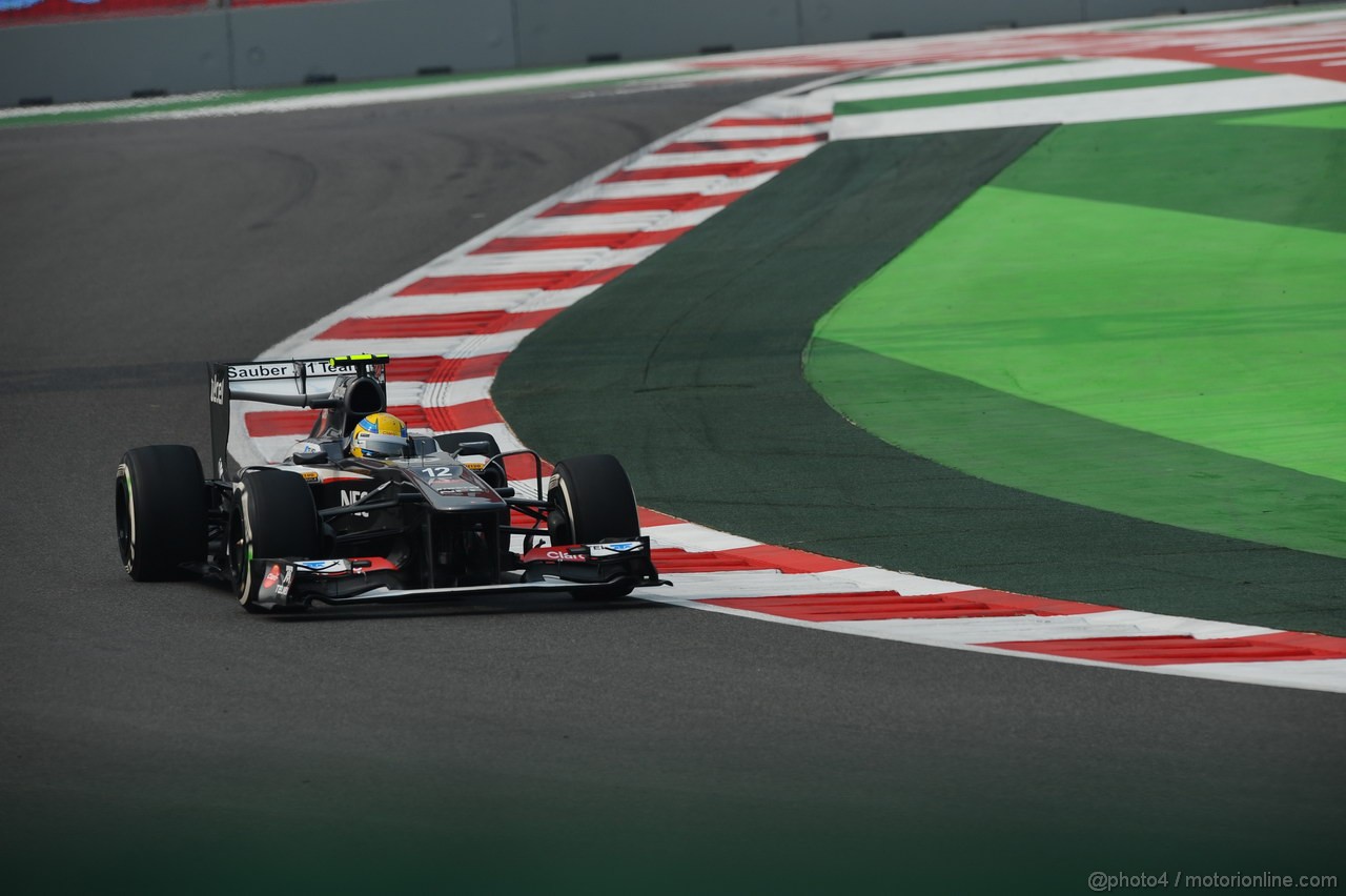 GP INDIA, 25.10.2013- Prove Libere 1: Esteban Gutierrez (MEX), Sauber F1 Team C32 