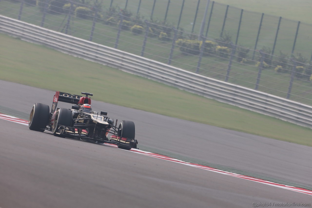 GP INDIA, 25.10.2013- Prove Libere 1: Kimi Raikkonen (FIN) Lotus F1 Team E21 