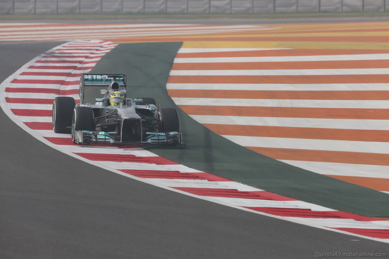 GP INDIA, 25.10.2013- Prove Libere 1: Nico Rosberg (GER) Mercedes AMG F1 W04 