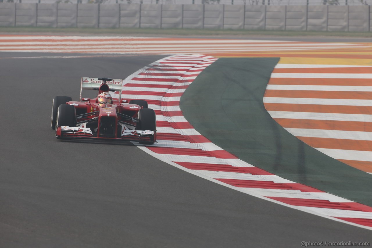 GP INDIA, 25.10.2013- Prove Libere 1: Fernando Alonso (ESP) Ferrari F138 