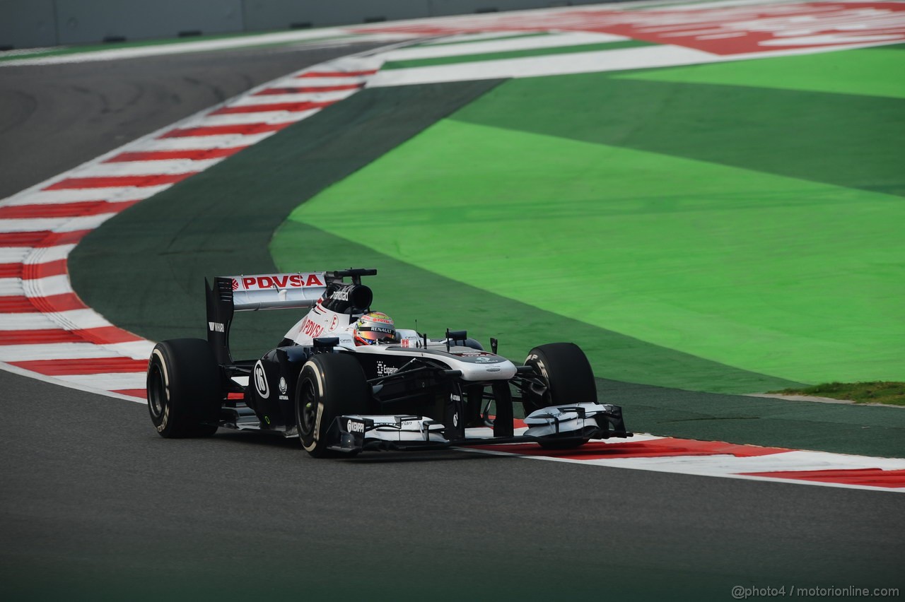 GP INDIA, 25.10.2013- Prove Libere 1: Pastor Maldonado (VEN) Williams F1 Team FW35 