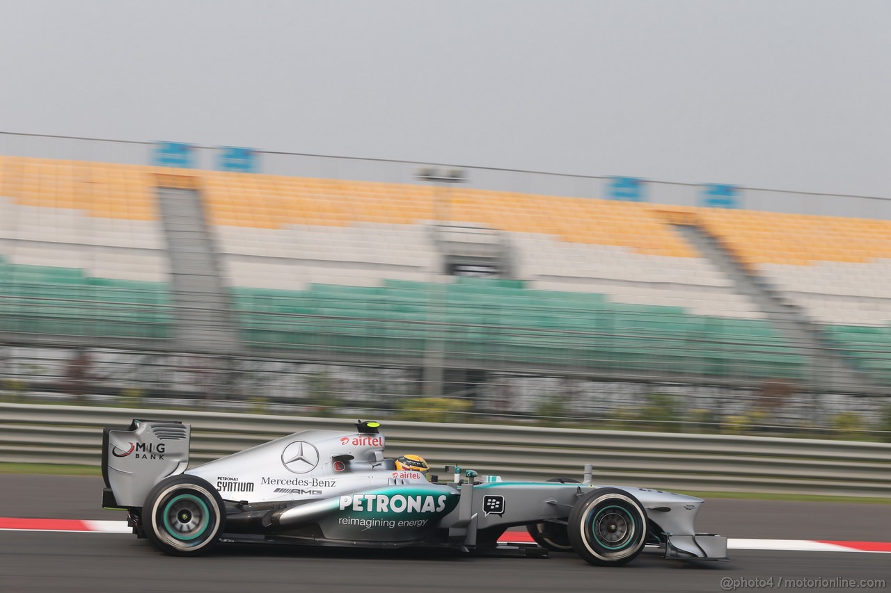 GP INDIA, 25.10.2013- Prove Libere 1: Lewis Hamilton (GBR) Mercedes AMG F1 W04 