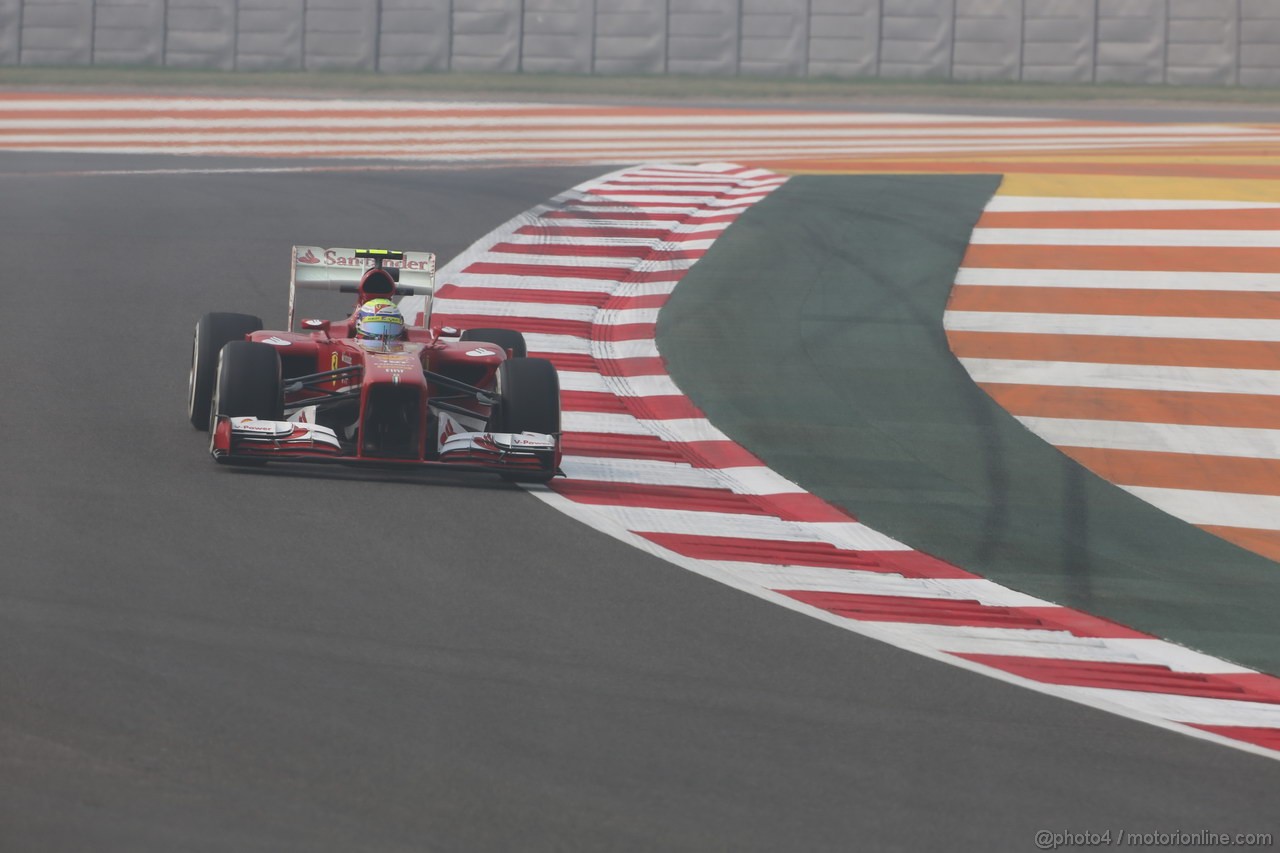 GP INDIA, 25.10.2013- Prove Libere 1: Felipe Massa (BRA) Ferrari F138 