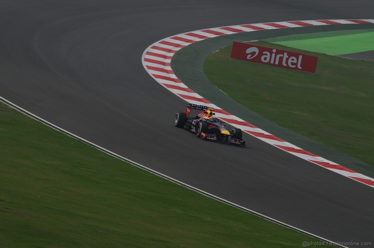 GP INDIA, 25.10.2013- Prove Libere 1: Mark Webber (AUS) Red Bull Racing RB9 