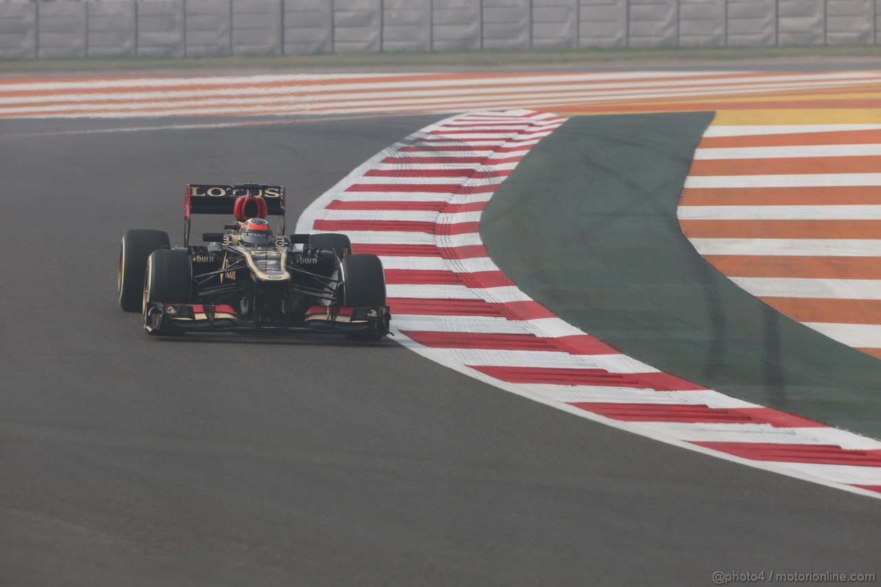 GP INDIA, 25.10.2013- Prove Libere 1: Kimi Raikkonen (FIN) Lotus F1 Team E21 