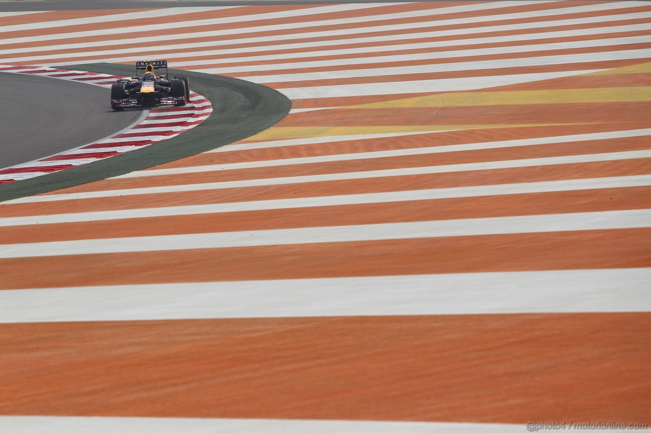 GP INDIA, 25.10.2013- Prove Libere 1: Mark Webber (AUS) Red Bull Racing RB9 