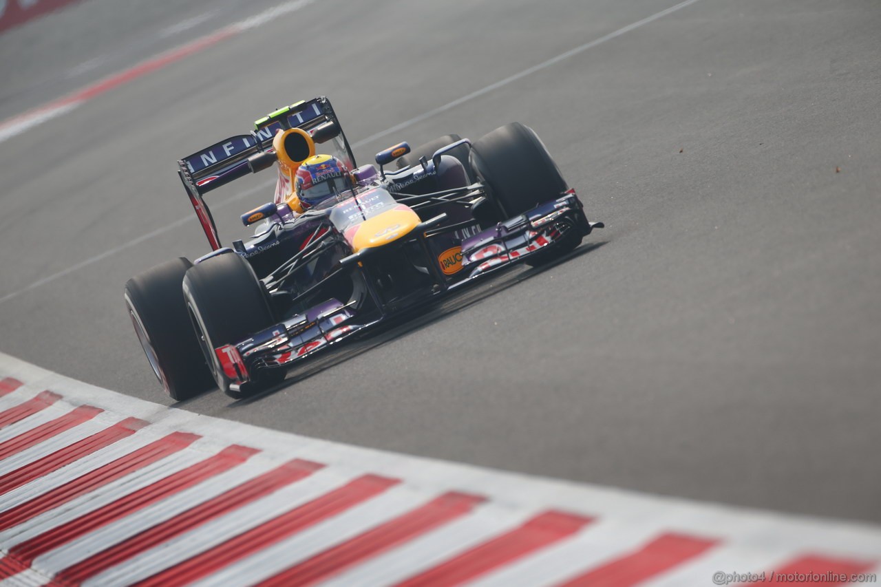 GP INDIA, 25.10.2013- Prove Libere 1: Mark Webber (AUS) Red Bull Racing RB9 