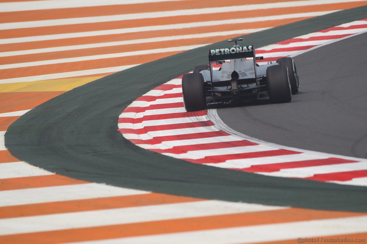 GP INDIA, 25.10.2013- Prove Libere 1: Lewis Hamilton (GBR) Mercedes AMG F1 W04 