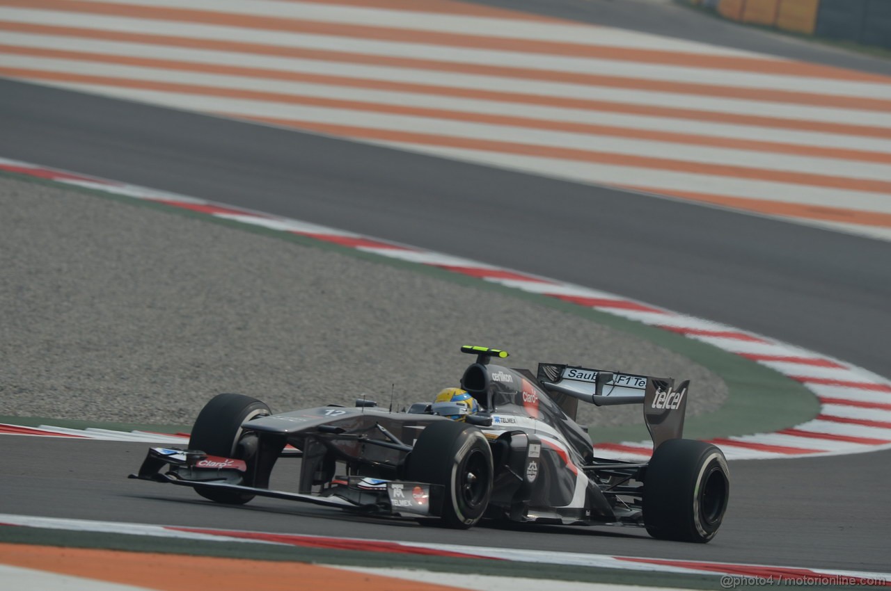 GP INDIA, 25.10.2013- Prove Libere 1: Esteban Gutierrez (MEX), Sauber F1 Team C32 