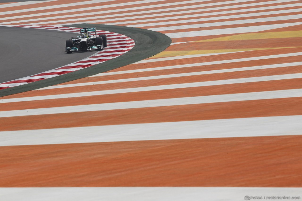 GP INDIA, 25.10.2013- Prove Libere 1: Nico Rosberg (GER) Mercedes AMG F1 W04 
