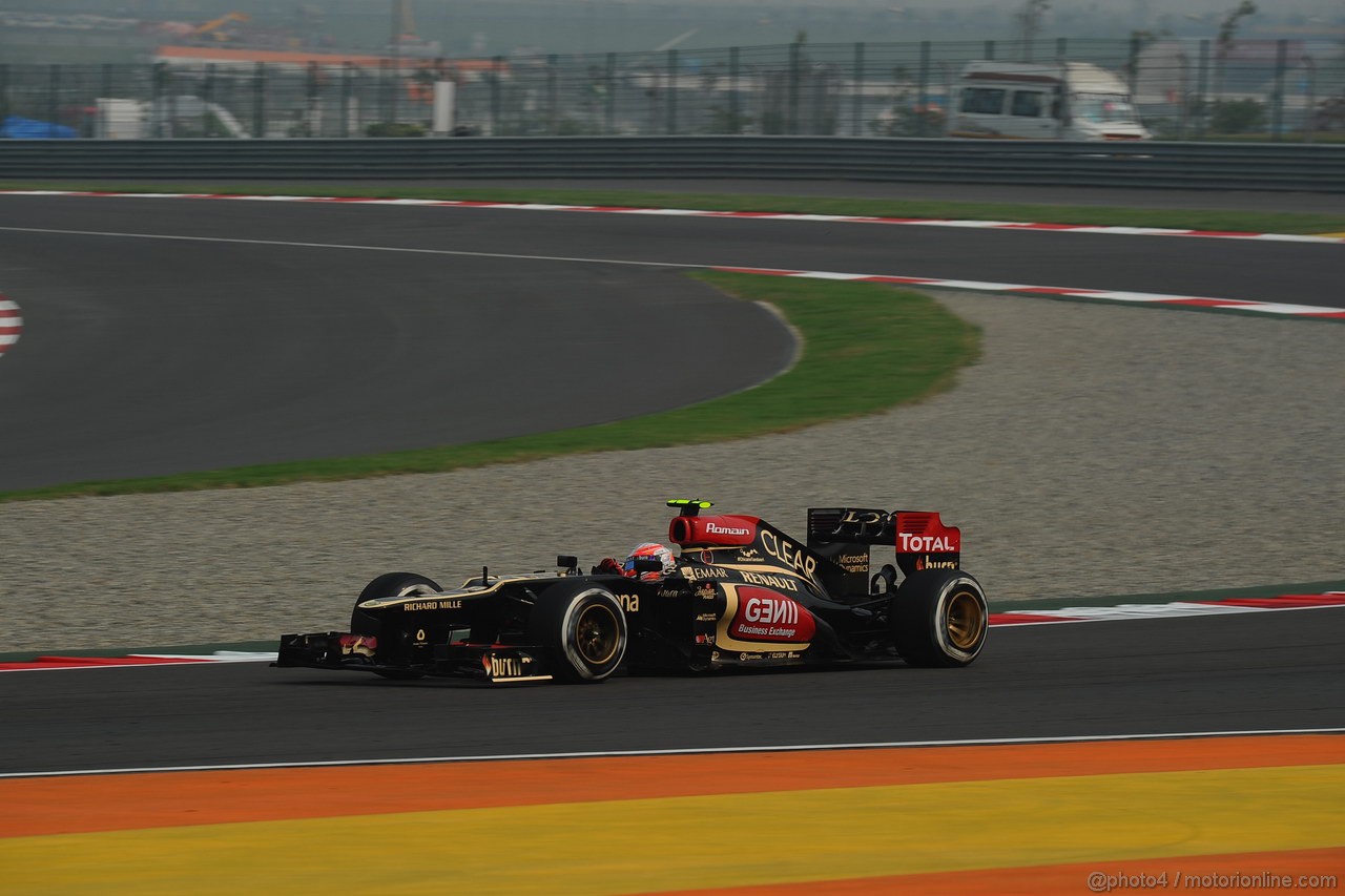 GP INDIA, 25.10.2013- Prove Libere 1: Romain Grosjean (FRA) Lotus F1 Team E21 