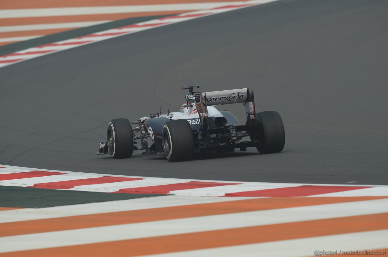 GP INDIA, 25.10.2013- Prove Libere 1: Pastor Maldonado (VEN) Williams F1 Team FW35 
