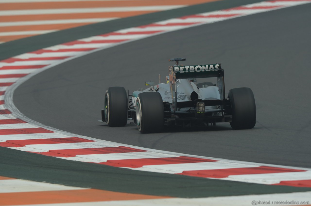GP INDIA, 25.10.2013- Prove Libere 1: Nico Rosberg (GER) Mercedes AMG F1 W04 