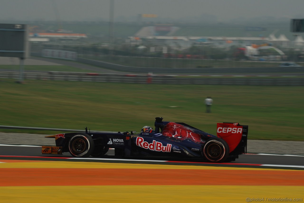 GP INDIA, 25.10.2013- Prove Libere 1: Jean-Eric Vergne (FRA) Scuderia Toro Rosso STR8 