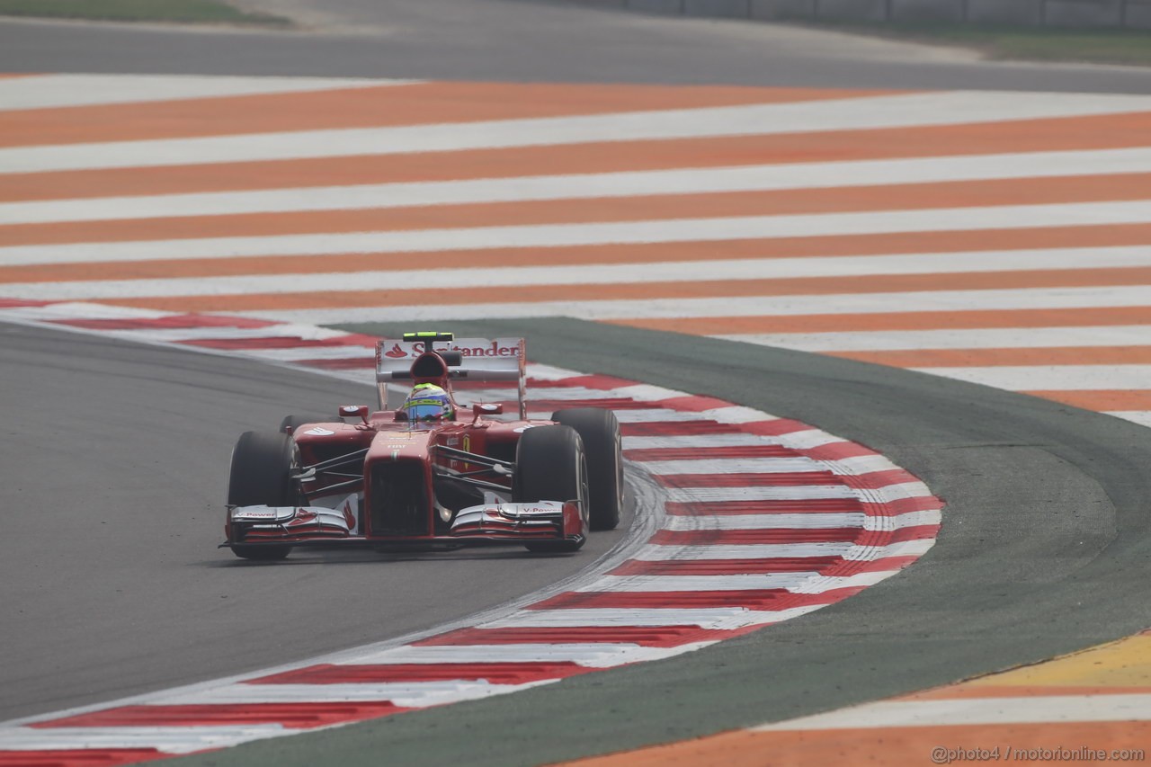 GP INDIA, 25.10.2013- Prove Libere 1: Felipe Massa (BRA) Ferrari F138 