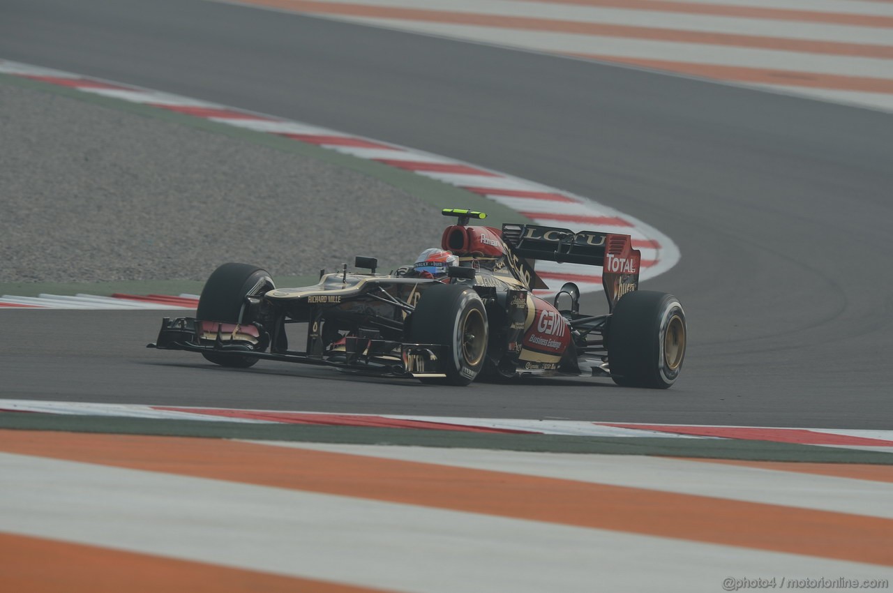GP INDIA, 25.10.2013- Prove Libere 1: Romain Grosjean (FRA) Lotus F1 Team E21 