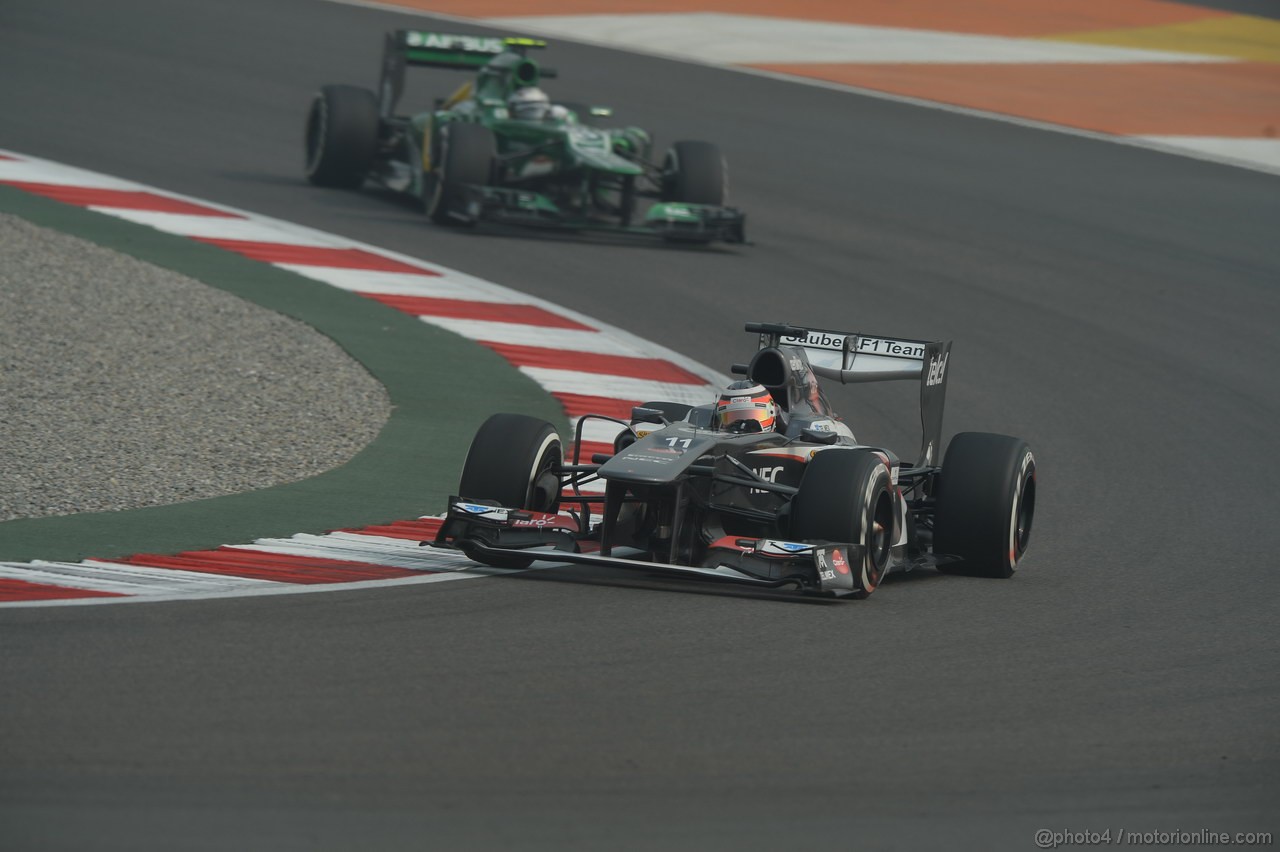 GP INDIA, 25.10.2013- Prove Libere 1: Nico Hulkenberg (GER) Sauber F1 Team C32 