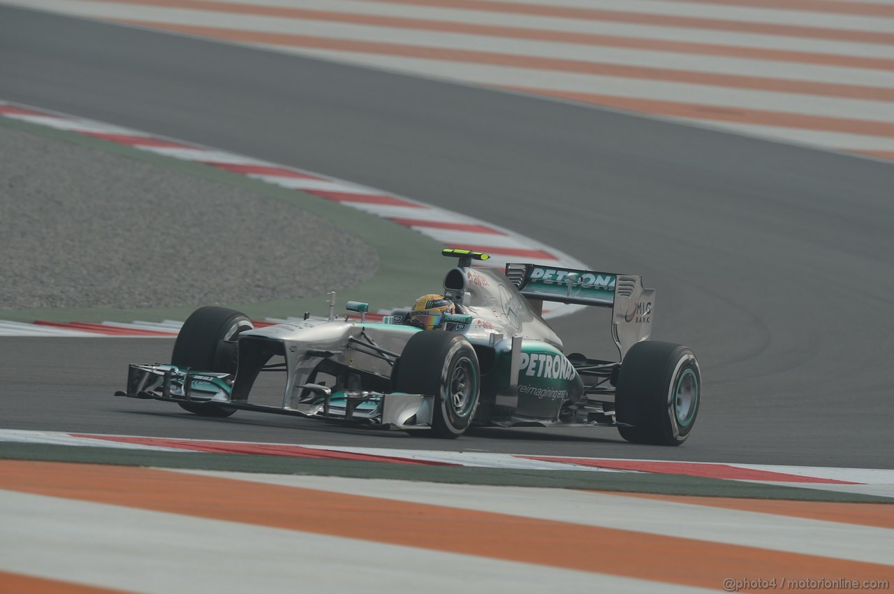 GP INDIA, 25.10.2013- Prove Libere 1: Lewis Hamilton (GBR) Mercedes AMG F1 W04 