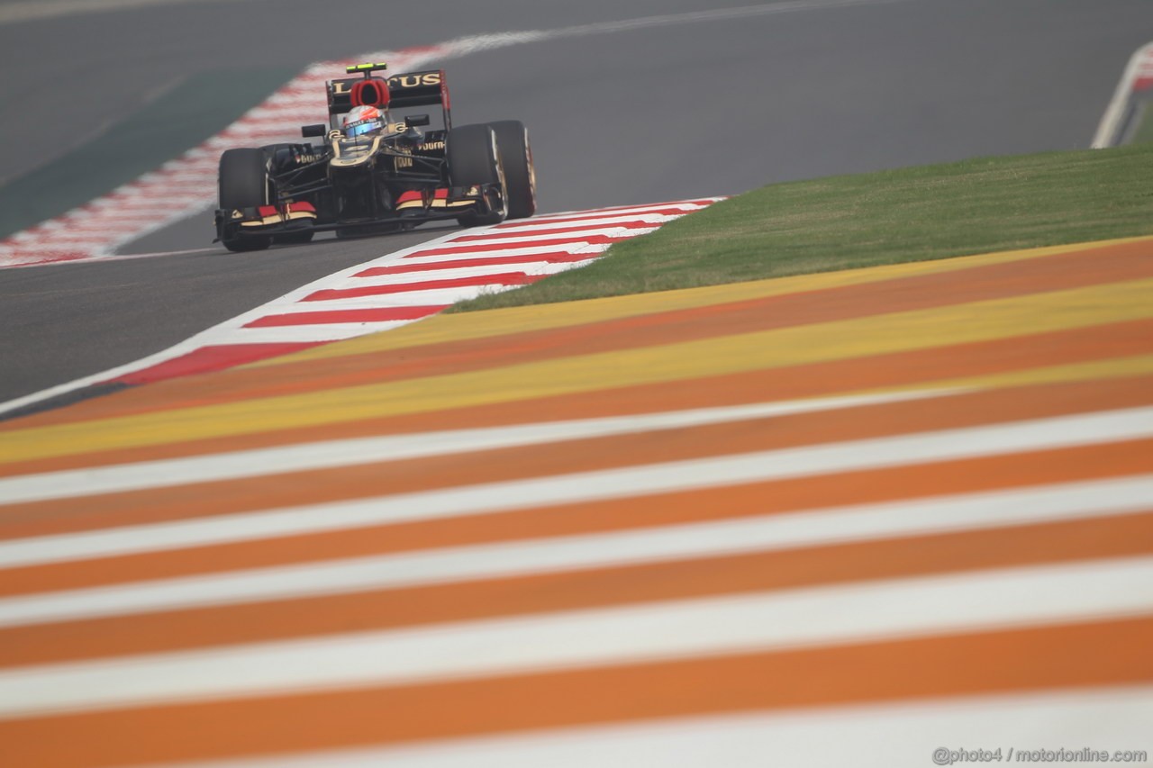 GP INDIA, 25.10.2013- Prove Libere 1: Romain Grosjean (FRA) Lotus F1 Team E21 