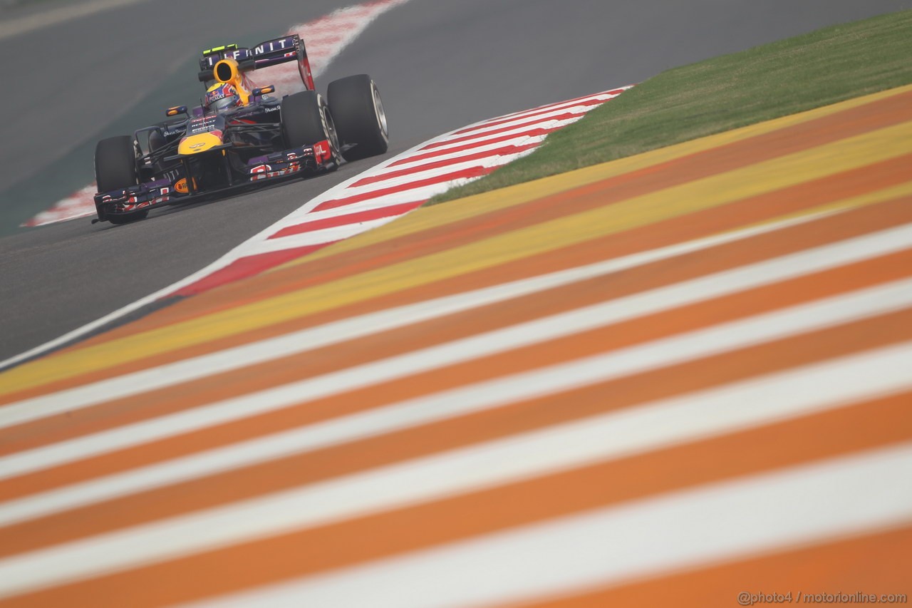 GP INDIA, 25.10.2013- Prove Libere 1: Mark Webber (AUS) Red Bull Racing RB9 