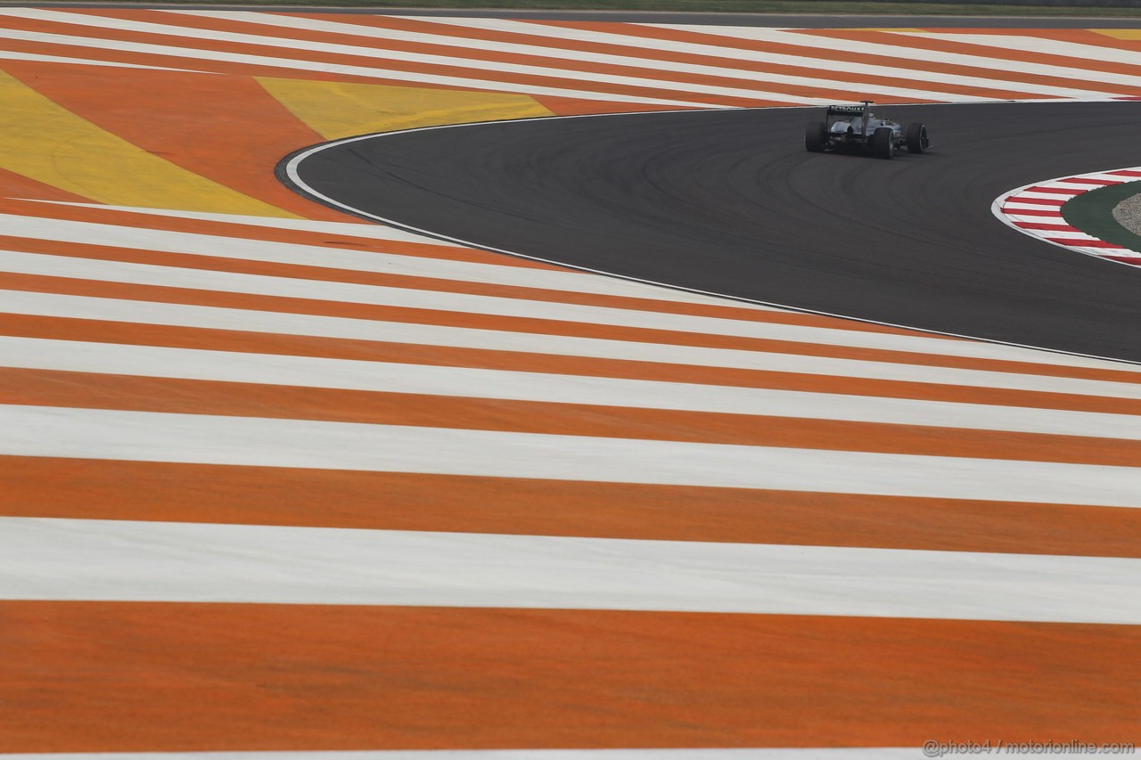 GP INDIA, 25.10.2013- Prove Libere 1: Nico Rosberg (GER) Mercedes AMG F1 W04 
