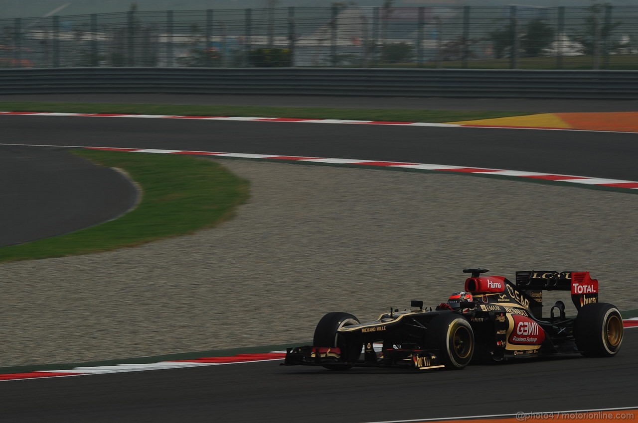 GP INDIA, 25.10.2013- Prove Libere 1: Kimi Raikkonen (FIN) Lotus F1 Team E21 