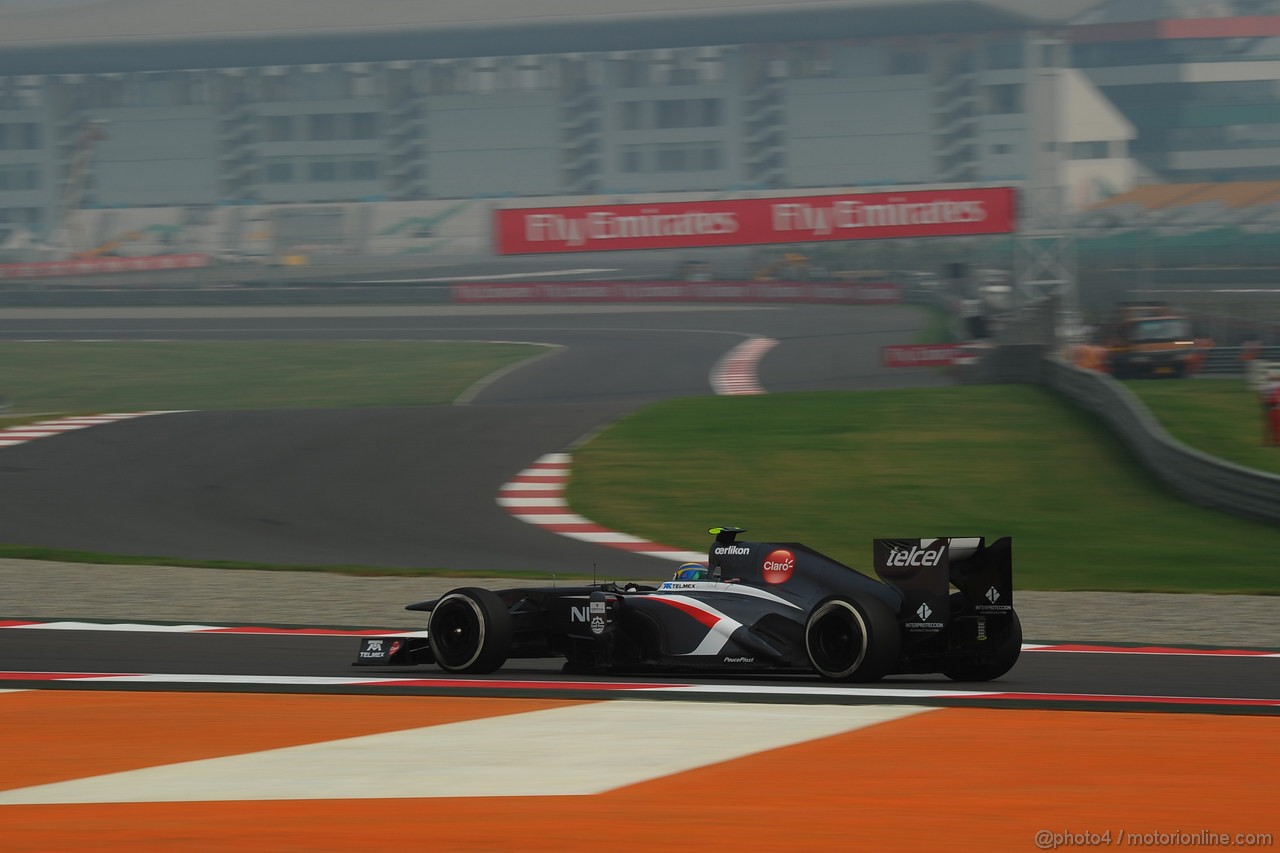 GP INDIA, 25.10.2013- Prove Libere 1: Esteban Gutierrez (MEX), Sauber F1 Team C32 