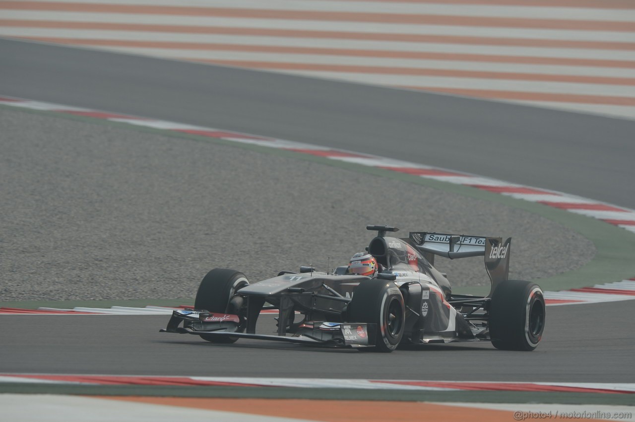 GP INDIA, 25.10.2013- Prove Libere 1: Nico Hulkenberg (GER) Sauber F1 Team C32 